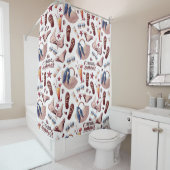 Hallo Summer Beach Vibes Fun Vacation Muster Duschvorhang (Beispiel)