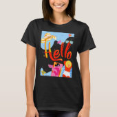 Hallo Summer Bikini Time Slipper Flamingo Melon Ba T-Shirt (Vorderseite)