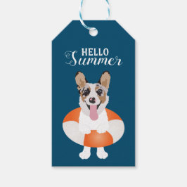 Hallo Summer Corgi Beach Hunde Geschenkanhänger
