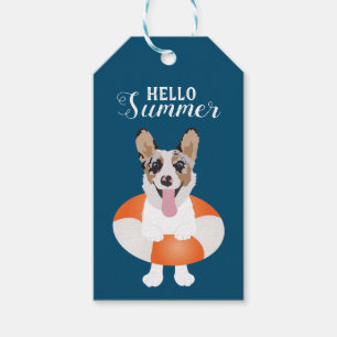 Hallo Summer Corgi Beach Hunde Geschenkanhänger