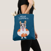 Hallo Summer Corgi Beach Hunde Tasche (Von Nahem)