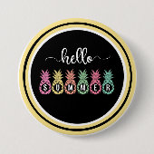 Hallo Summer Pineappknopf Button (Vorderseite)