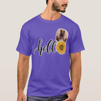 Hallo Sunflower Afghan Hund 2 T-Shirt