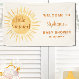 Hallo Sunshine Baby Dusche Banner