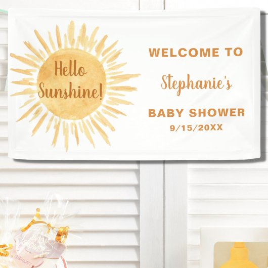 Hallo Sunshine Baby Dusche Banner