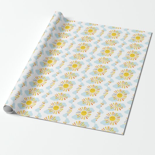 Hallo Sunshine Baby Dusche Geschenkpapier (Ungerollt)