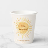 Hallo Sunshine Baby Dusche Pappbecher (Vorderseite)