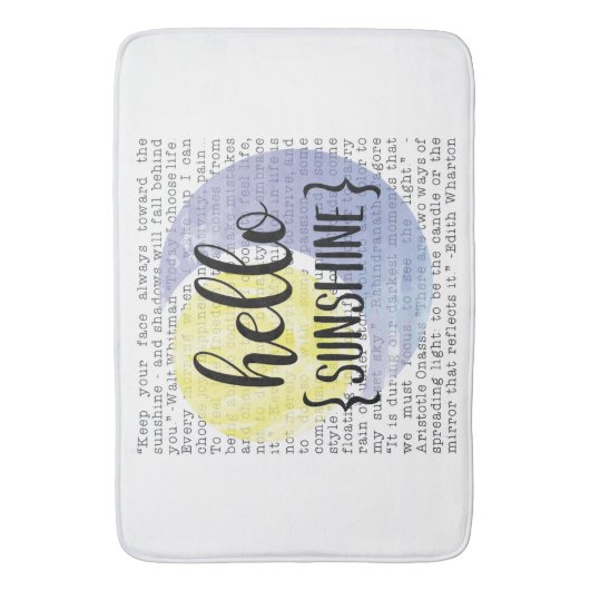 Hallo Sunshine Badematte (Vorderseite Vertikal)