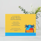 Hallo Sunshine Beach Party Custom Einladung (Stehend Vorderseite)