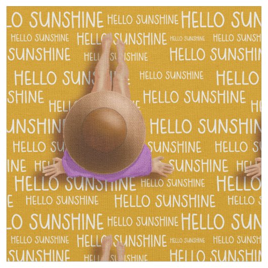 Hallo Sunshine Beach Stoff (Nahaufnahme)