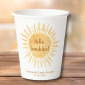 Hallo Sunshine Boho Baby Dusche Pappbecher