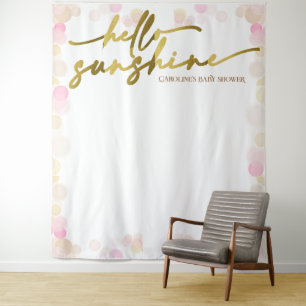 Hallo Sunshine Boho Baby Girl Dusche Hintergrund Wandteppich
