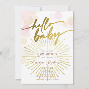 Hallo Sunshine Boho Moderne Happy Baby Girl Dusche Einladung