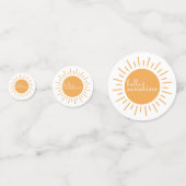 Hallo Sunshine Boho Sunshine Gender Neutral Konfetti (Rückseiten)