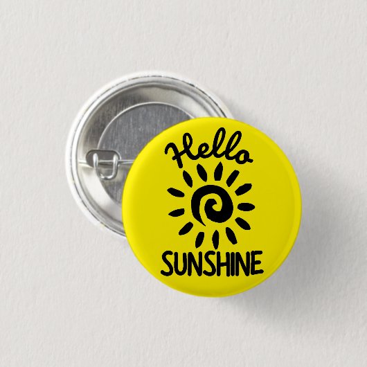 Hallo Sunshine Button (Vorne & Hinten)
