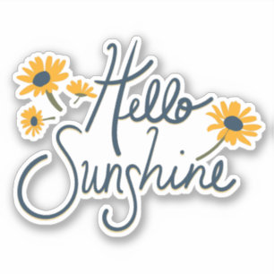 Hallo Sunshine Daisy Blume Motif Aufkleber
