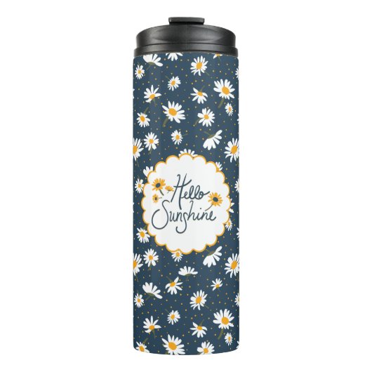 Hallo Sunshine Daisy Floral Pattern Thermosbecher (Vorderseite)