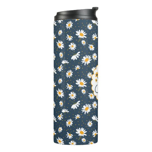 Hallo Sunshine Daisy Floral Pattern Thermosbecher (Nach links gedreht)
