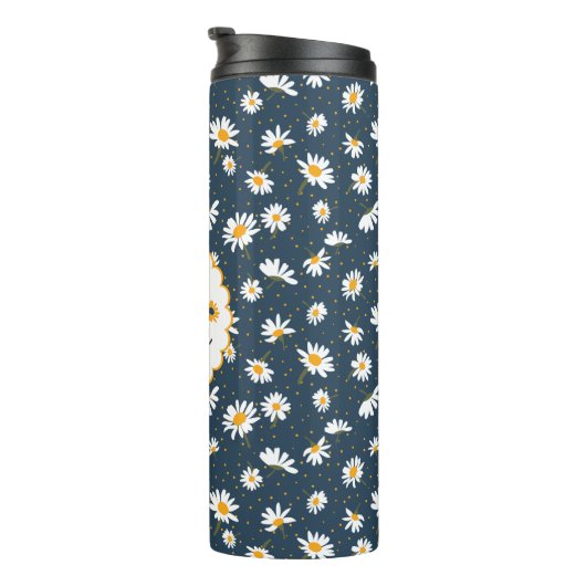 Hallo Sunshine Daisy Floral Pattern Thermosbecher (Nach rechts gedreht)