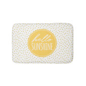 Hallo Sunshine Dots Muster Gelbe Imitate Gold Badematte (Vorderseite)