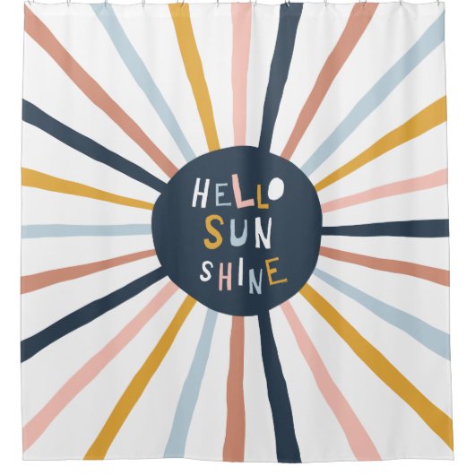 Hallo Sunshine Duschvorhang (Vorderseite)