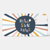 Hallo Sunshine: farbenfrohe kindische Typografie Case-Mate iPhone Hülle (Rückseite (Horizontal))