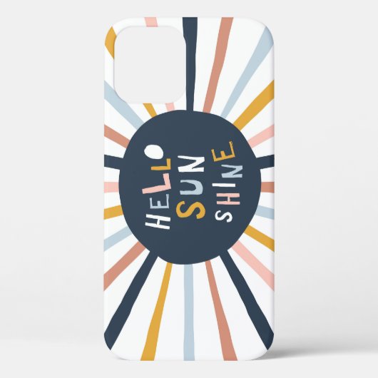 Hallo Sunshine: farbenfrohe kindische Typografie Case-Mate iPhone Hülle (Rückseite)
