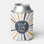 Hallo Sunshine: farbenfrohe kindische Typografie Dosenkühler (Kanne Vorderseite)