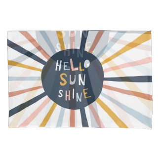 Hallo Sunshine: farbenfrohe kindische Typografie Kissenbezug
