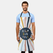 Hallo Sunshine: farbenfrohe kindische Typografie Schürze (Getragen)