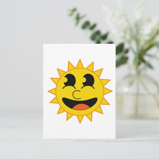 Hallo Sunshine Feiertagspostkarte (Stehend Vorderseite)