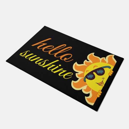 Hallo Sunshine Fußmatte (Schrägansicht)