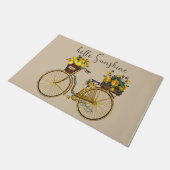 Hallo Sunshine Gelbe Blume Fahrrad Doormat Fußmatte (Schrägansicht)