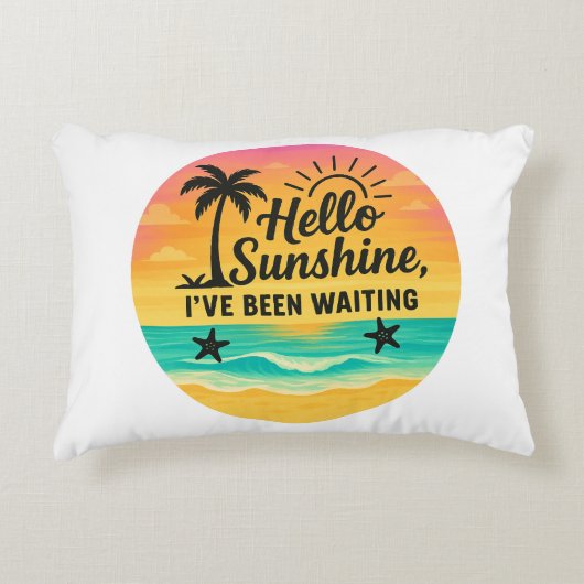 Hallo Sunshine - Gemütlich Dekokissen (Vorderseite)