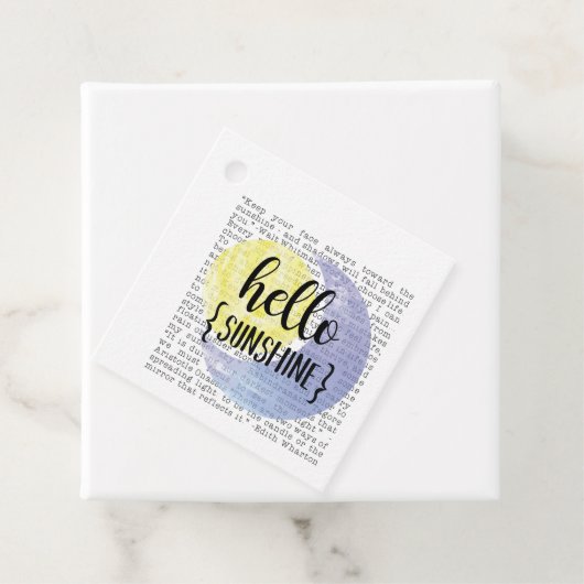 Hallo Sunshine Geschenkanhänger (Beispiel)