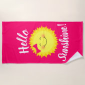 Hallo Sunshine Girly Sun Strandtuch (Vorderseite)