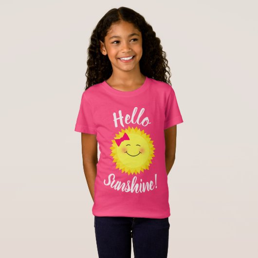 Hallo Sunshine Girly Sun T-Shirt (Vorne ganz)