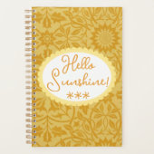 Hallo Sunshine Golden Yellow Floral Planer (Vorderseite)