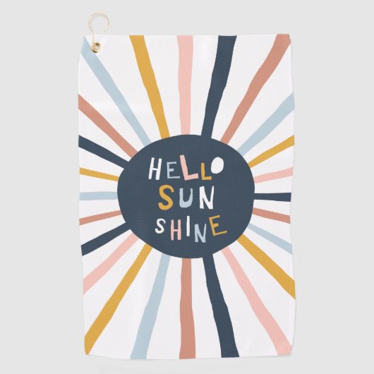 Hallo Sunshine Golfhandtuch (Vorderseite)