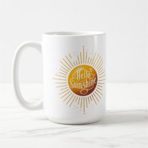 Hallo Sunshine Kaffee Tasse, isolierte Tasse
