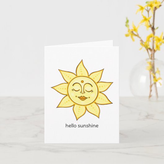 Hallo Sunshine Karte (Gelbe Blume)