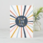 Hallo Sunshine Karte (Stehend Vorderseite)