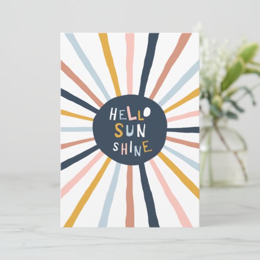 Hallo Sunshine Karte (Stehend Vorderseite)