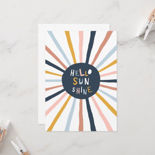 Hallo Sunshine Karte (Vorderseite/Rückseite Beispiel)