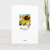 Hallo Sunshine! leere Grußkarte Dankeskarte (Rückseite)