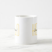 Hallo Sunshine Niedlich Modernes Zitat Trendy Yell Kaffeetasse (Mittel)
