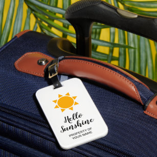 Hallo Sunshine niedliche Sommerurlaubsreise nach M Gepäckanhänger