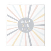 Hallo Sunshine Notizblock (Vorderseite)