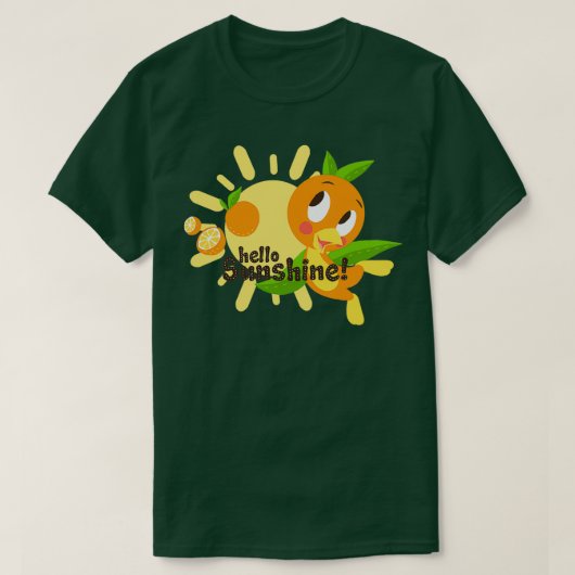 Hallo Sunshine Orange Bird weißer HintergrundTShir T-Shirt (Design vorne)