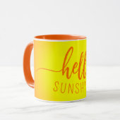 Hallo Sunshine Orange und Gelbe Tasse (Vorderseite Links)